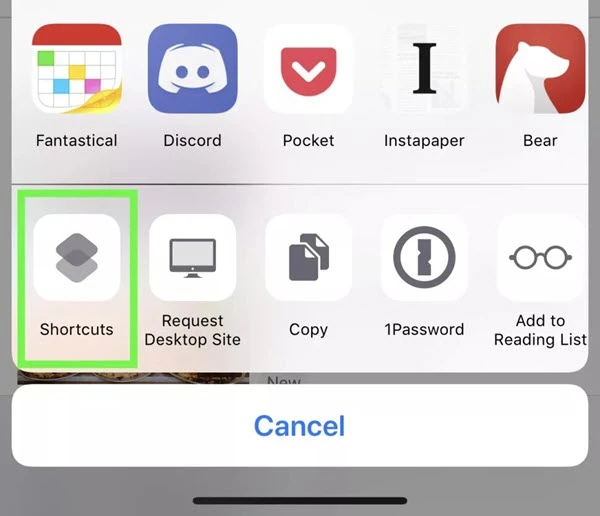 share youtube video via shortcuts