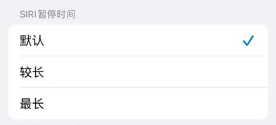 Siri暂停时间