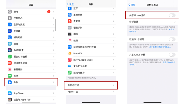 关闭共享iPhone分析